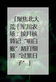 聚焦北大荒｜军川农场：按月核算记“明白账”精打细算“过紧日子”