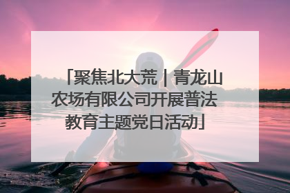 聚焦北大荒｜青龙山农场有限公司开展普法教育主题党日活动