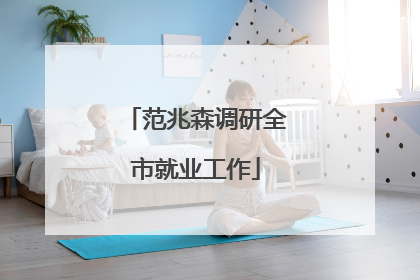 范兆森调研全市就业工作