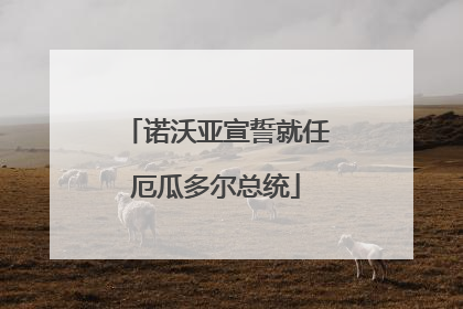 诺沃亚宣誓就任厄瓜多尔总统