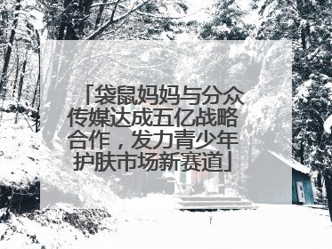 袋鼠妈妈与分众传媒达成五亿战略合作，发力青少年护肤市场新赛道