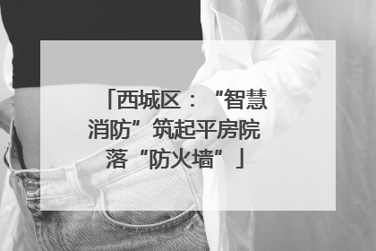 西城区：“智慧消防”筑起平房院落“防火墙”
