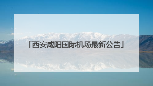 西安咸阳国际机场最新公告
