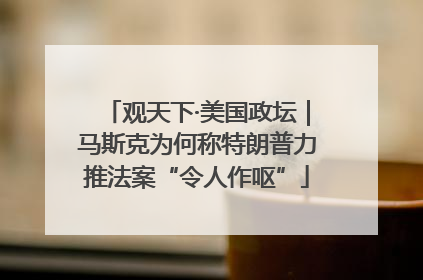 观天下·美国政坛｜马斯克为何称特朗普力推法案“令人作呕”