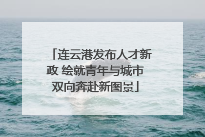 连云港发布人才新政 绘就青年与城市双向奔赴新图景