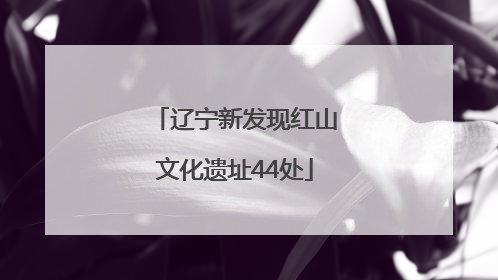 辽宁新发现红山文化遗址44处