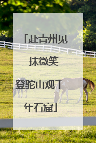 赴青州见一抹微笑 登驼山观千年石窟