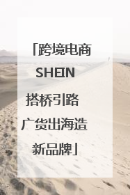跨境电商SHEIN搭桥引路 广货出海造新品牌