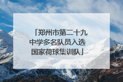郑州市第二十九中学多名队员入选国家荷球集训队