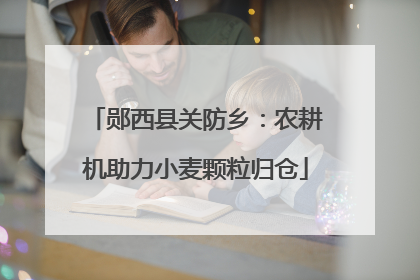 郧西县关防乡：农耕机助力小麦颗粒归仓