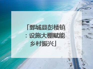 鄄城县彭楼镇：设施大棚赋能乡村振兴
