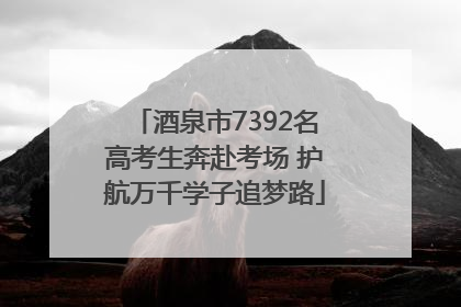 酒泉市7392名高考生奔赴考场 护航万千学子追梦路