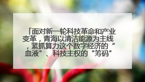 面对新一轮科技革命和产业变革，青海以清洁能源为主线，紧抓算力这个数字经济的“血液”、科技主权的“筹码”、产业升级的“杠杆”、绿色转型的“支点”，勇于撬动国家“双碳”战略、“东数西算”工程重大发展新机遇