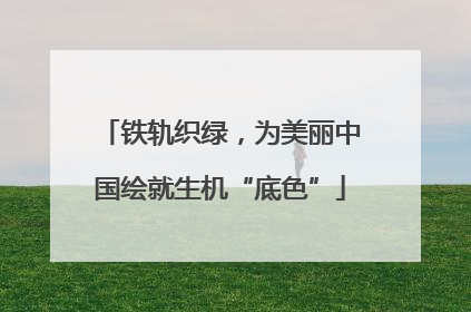 铁轨织绿，为美丽中国绘就生机“底色”