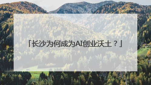长沙为何成为AI创业沃土？