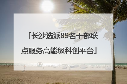 长沙选派89名干部联点服务高能级科创平台