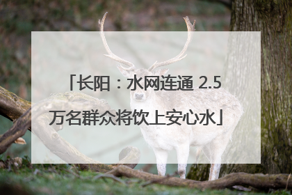 长阳：水网连通 2.5万名群众将饮上安心水