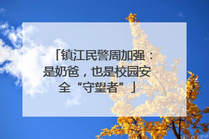 镇江民警周加强：是奶爸，也是校园安全“守望者”