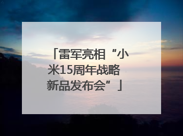 雷军亮相“小米15周年战略新品发布会”
