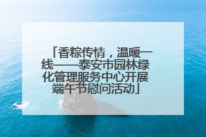 香粽传情，温暖一线——泰安市园林绿化管理服务中心开展端午节慰问活动