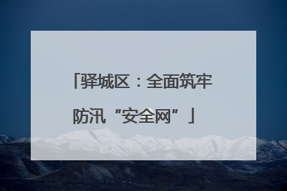驿城区：全面筑牢防汛“安全网”