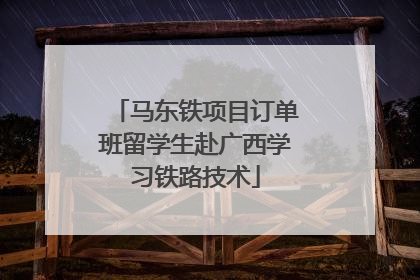 马东铁项目订单班留学生赴广西学习铁路技术