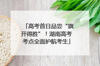高考首日品尝“旗开得胜”！湖南高考考点全面护航考生