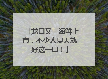 龙口又一海鲜上市，不少人夏天就好这一口！
