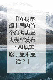 鱼眼·围观丨国内首个高考志愿大模型发布：AI填志愿，靠不靠谱？