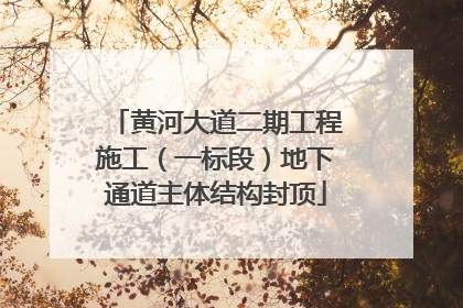 黄河大道二期工程施工（一标段）地下通道主体结构封顶
