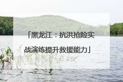 黑龙江：抗洪抢险实战演练提升救援能力
