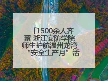 1500余人齐聚 浙江安防学院师生护航温州龙湾“安全生产月”活动火热开展