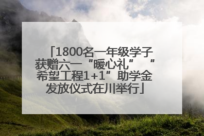 1800名一年级学子获赠六一“暖心礼” “希望工程1+1”助学金发放仪式在川举行