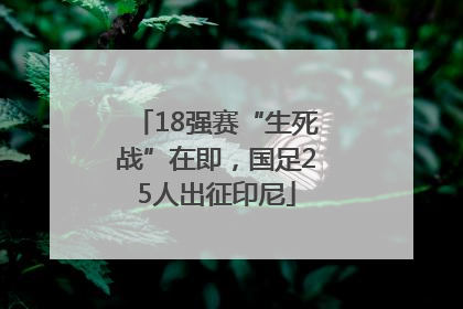 18强赛“生死战”在即，国足25人出征印尼