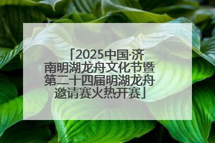2025中国·济南明湖龙舟文化节暨第二十四届明湖龙舟邀请赛火热开赛