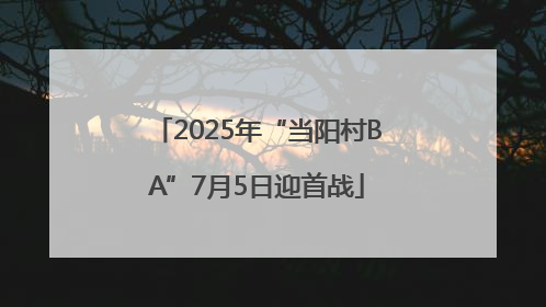 2025年“当阳村BA”7月5日迎首战
