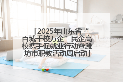 2025年山东省“百城千校万企”民企高校携手促就业行动暨潍坊市职教活动周启动
