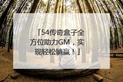 54传奇盒子全方位助力GM，实现轻松躺赢！