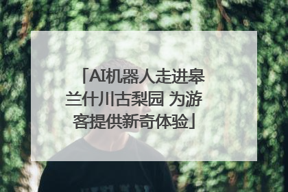 AI机器人走进皋兰什川古梨园 为游客提供新奇体验